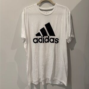 Adidas Women's Black and White Logo Tee